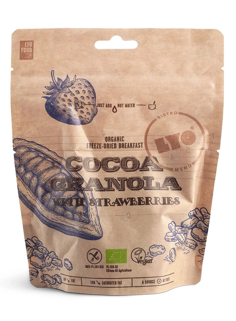 Eko granola liofilizowana LyoFood Cocoa Granola with Strawberries 80 / 270 g 