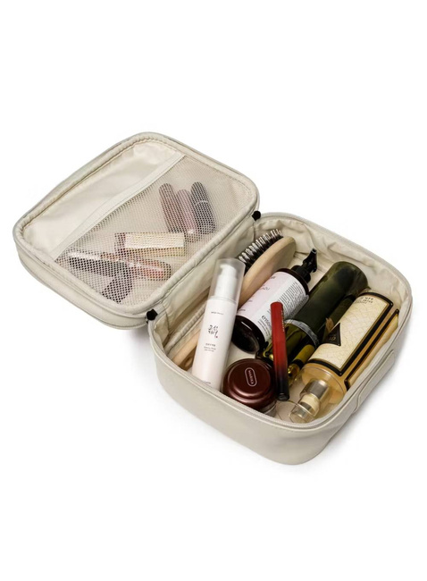 Kosmetyczka damska / kuferek Puccini Fashion - beżowy