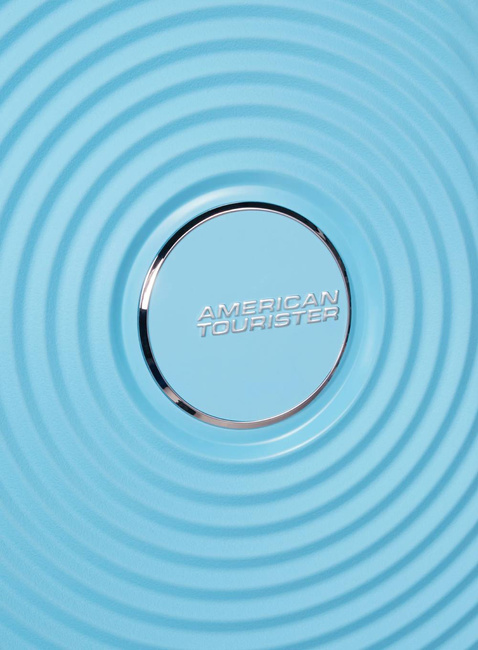 Walizka średnia American Tourister Soundbox EXP - blueberry fizz
