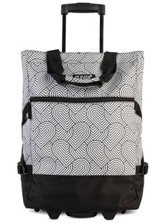 Torba na kółkach / wózek Punta Wheel Print - white / black