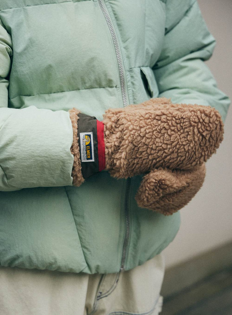 Rękawiczki zimowe Elmer Teddy Mittens - beige / wine