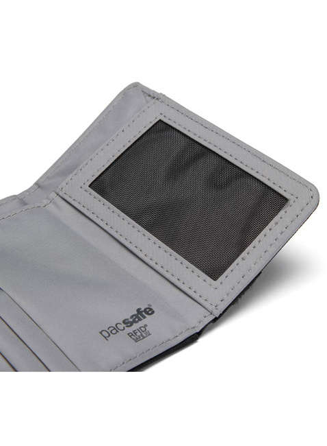 Portfel antykradzieżowy Pacsafe RFIDsafe Trifold Wallet - jet black