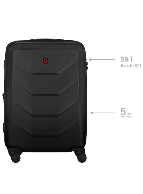 Walizka średnia poszerzana Wenger Prymo EXP - black