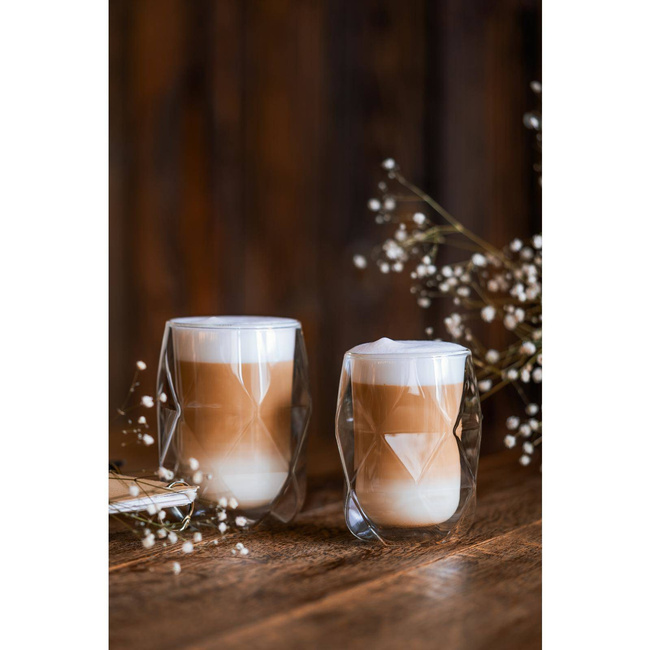 Komplet 2-szklanek z podwójną ścianką Vialli Design Geo 250 ml