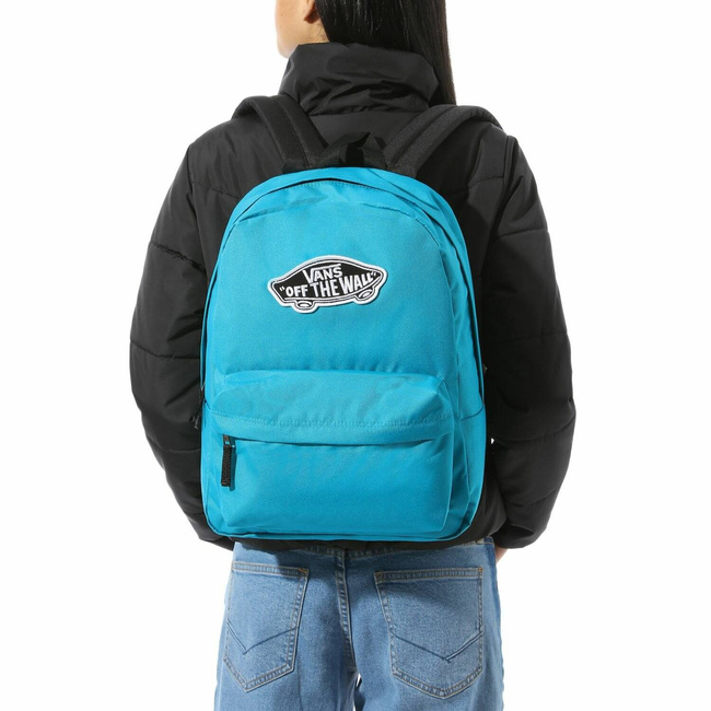 Plecak szkolny Vans Realm - enemel blue + piórnik szachownica