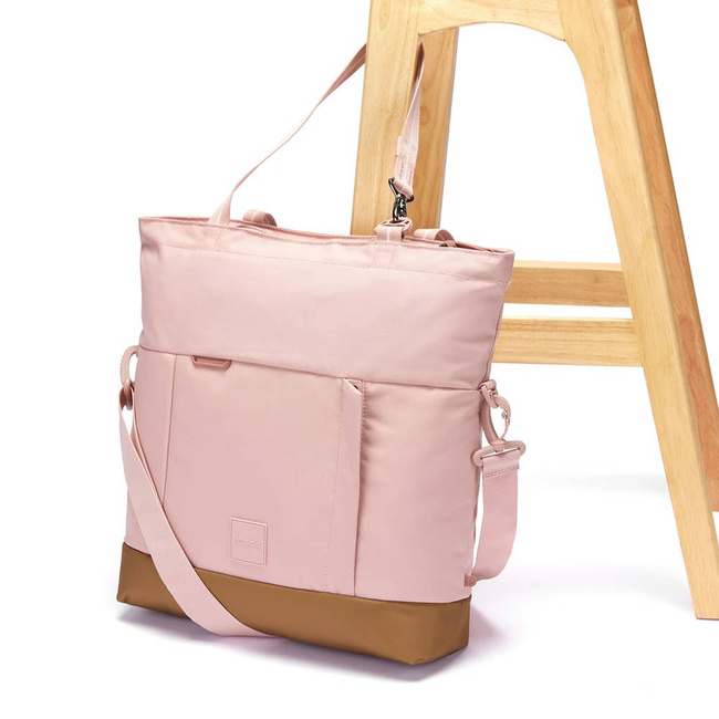 Torba na ramię Pacsafe Go Anti-Theft Tote Bag - sunset pink
