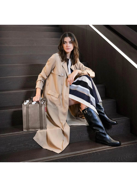 Torba na butelki z przegrodami Reisenthel Bottlebag - herringbone mokka