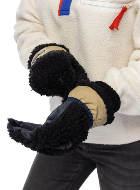 Rękawiczki zimowe Elmer Teddy Gloves - beige / wine