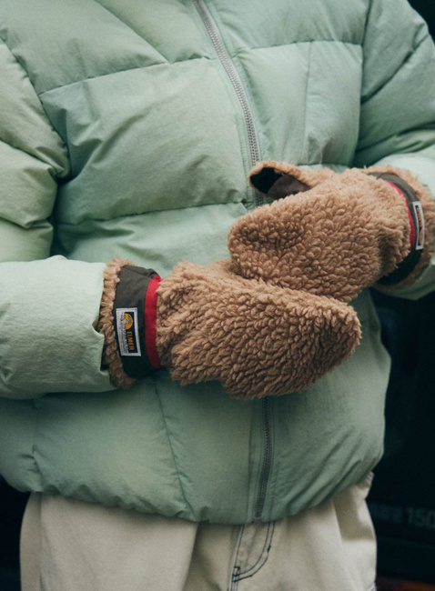 Rękawiczki zimowe Elmer Teddy Mittens - beige / wine
