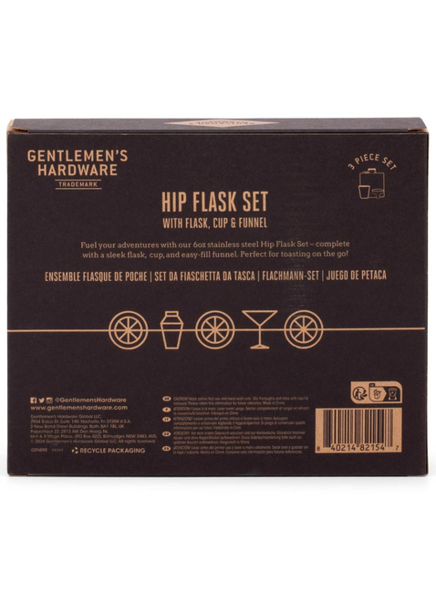 Zestaw z piersiówką Gentlemen's Hardware Hip Flask Set