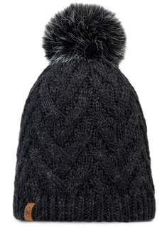 Czapka z pomponem Buff Caryn Knitted & Fleece Band Beanie - graphite