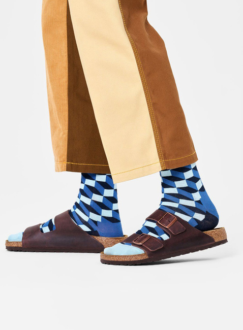 Skarpety unisex Happy Socks - navy blue / filled optic