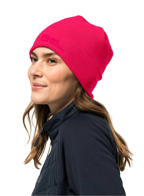 Czapka unisex Jack Wolfskin Real Stuff Beanie - pink dahlia