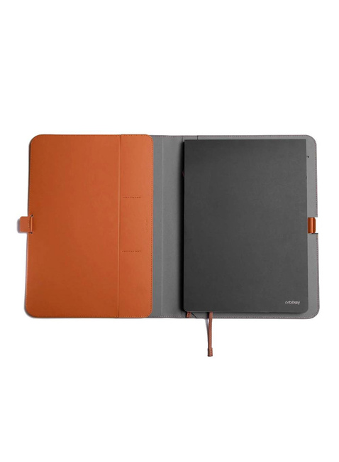 Etui podkładka z notatnikiem Orbitkey Compendium A4 Leather Free - terracotta