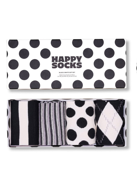 Skarpety 4 pary Happy Socks 4-Pack Gift Set - black / white patterned