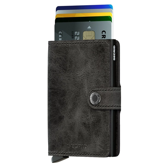 Portfel ochrona RFID Secrid Miniwallet Vintage - black