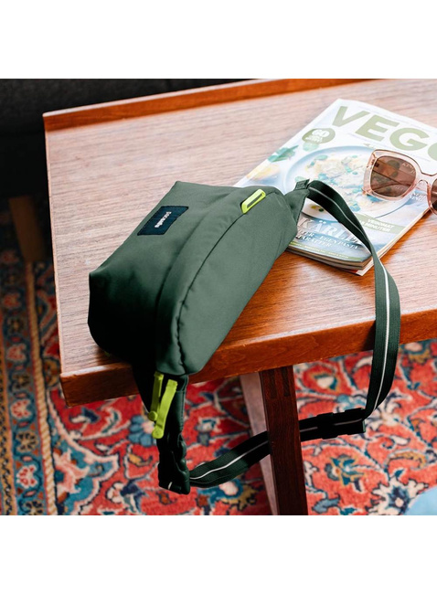 Torba biodrowa antykradzieżowa Pacsafe Go Sling - spruce green