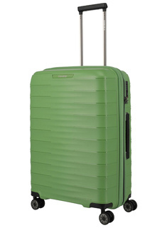 Walizka średnia poszerzana Travelite Mooby - green