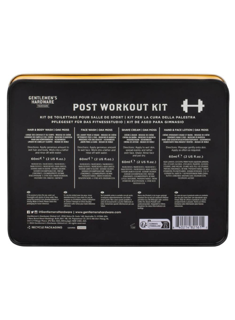 Zestaw kosmetyków Gentlemen's Hardware Post Gym Kit - oak moss