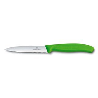 Nóż ząbkowany do krojenia 10 cm Swiss Classic Victorinox - zielony