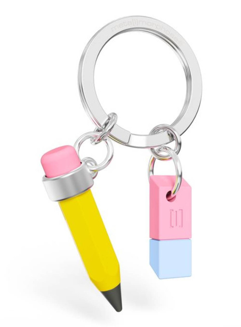 Brelok do kluczy zawieszka Metalmorphose - ołówek z gumką