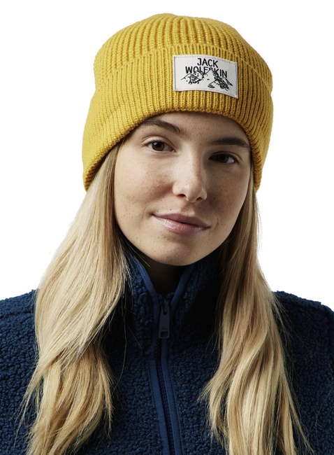 Czapka zimowa Jack Wolfskin Badge Beanie - mustard