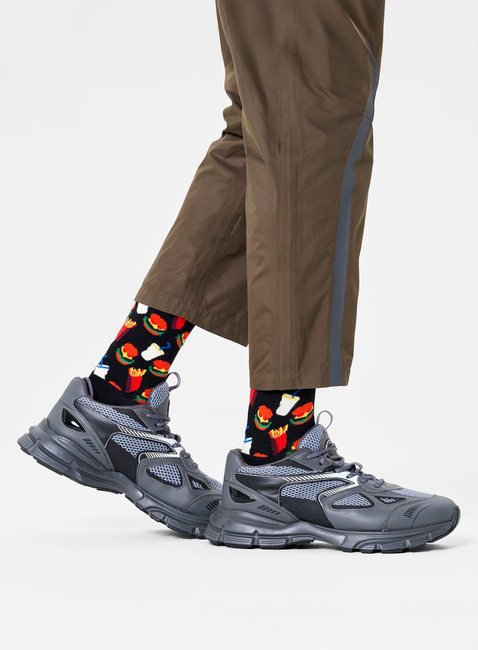 Skarpety unisex Happy Socks - black / colorful hamburger