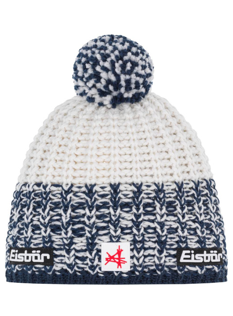 Czapka zimowa Eisbar Refocus Pompon Ski Austria Hat - dark cobalt / white