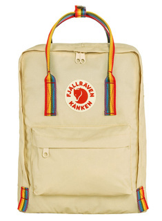 Plecak Fjallraven Kanken Rainbow - light oak / rainbow pattern