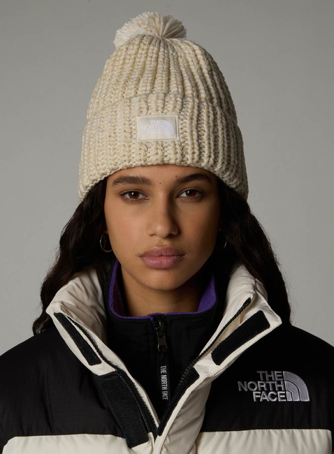 Czapka zimowa The North Face Cozy Chunky Cabin Beanie - gardenia white / gravel / khaki stone