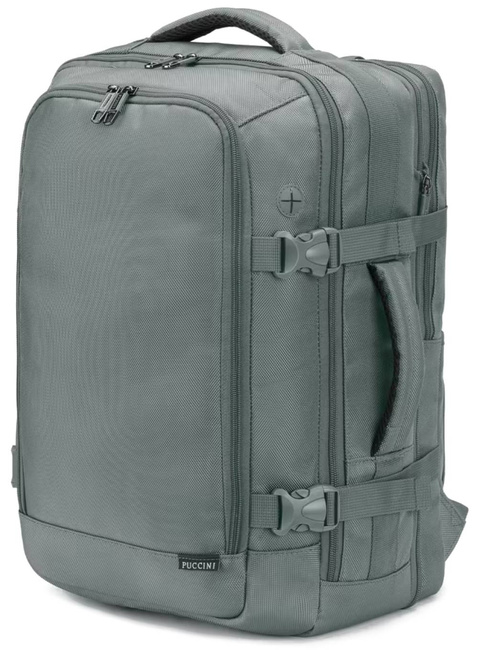 Plecak podróżny poszerzany Puccini Easy Pack Laptop 16" - zielony