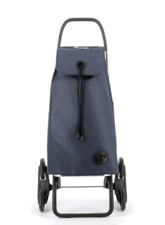 Wózek na zakupy Rolser I-Max Tweed z 6 kołami - navy blue