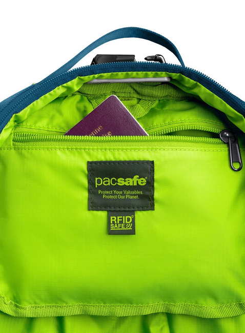 Plecak antykradzieżowy miejski Pacsafe ECO 18 - tidal blue