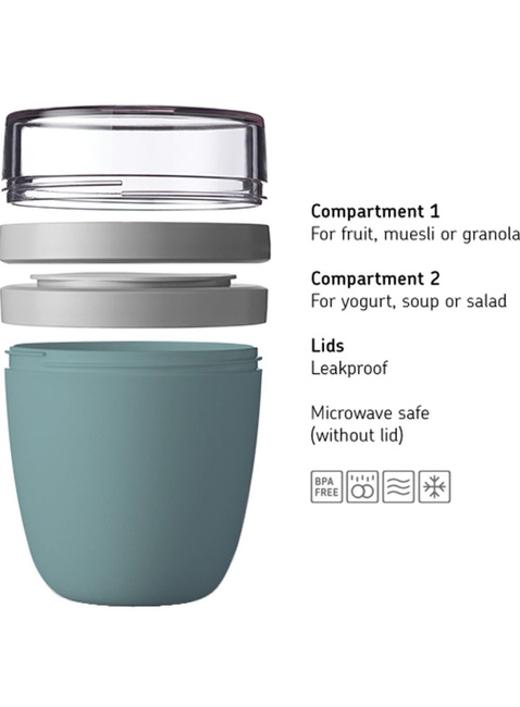 Lunchpot na przekąski Mepal Ellipse 700 ml - nordic sage