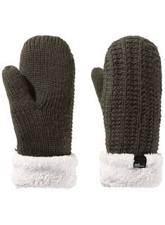 Rękawiczki damskie Jack Wolfskin Highloft Knit Mitten - island moss