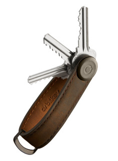 Skórzane etui na klucze Orbitkey Key Organiser Crazy Horse - oak brown / brown