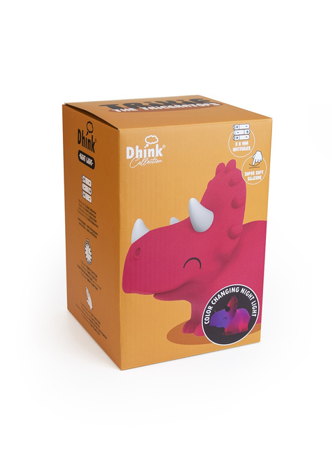 Silikonowa lampka nocna na baterie Dhink Triceratops 