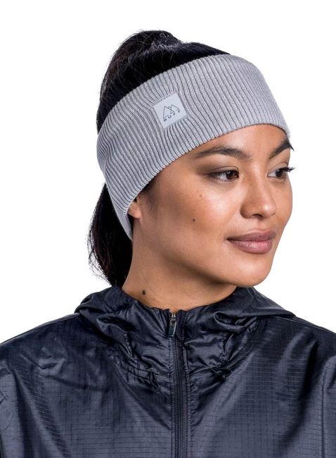 Opaska na głowę Buff CrossKnit Headband - solid light grey