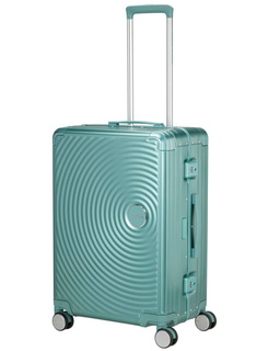 Walizka średnia American Tourister Soundbox Alu - dusty turquoise