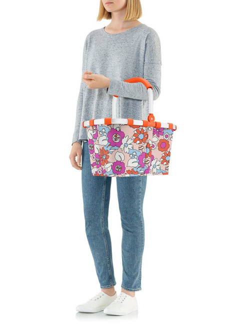 Koszyk składany Reisenthel Carrybag - frame florist peach