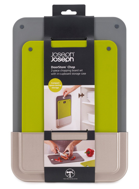 Dwie deski do krojenia z uchwytem Joseph Joseph DoorStore™ - grey 