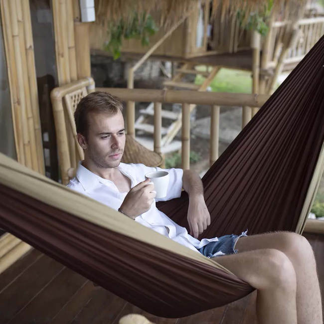 Hamak Ticket To The Moon King Size Hammock - chocolate / brown