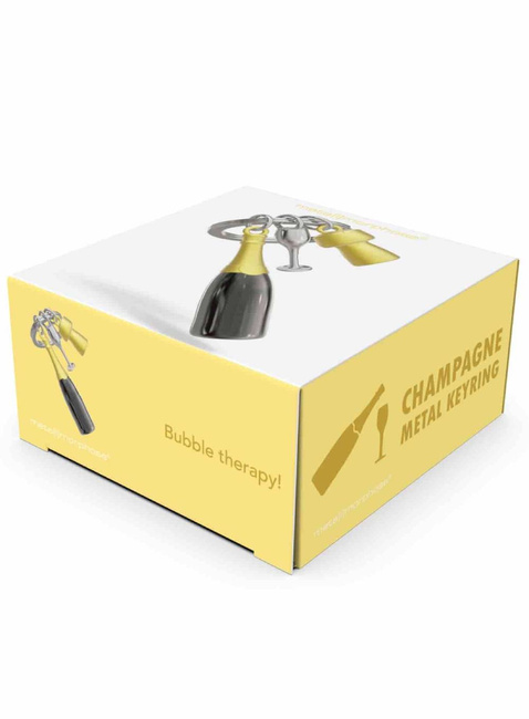 Brelok do kluczy torebki Metalmorphose - szampan kieliszek korek