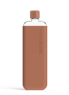 Wielorazowa butelka na wodę Memobottle Original Slim 450 ml - terracotta