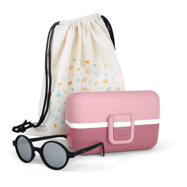 Zestaw dla dziecka Monbento lunchbox + okulary + worek Ki ET LA  - black / blush