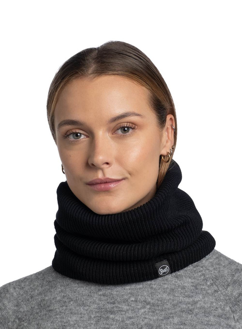 Szal komin Buff Knitted & Fleece Neck Warmer - renvi black