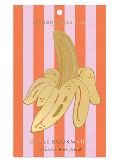 Metalowa zakładka do książki Designworks Ink Brass Bookmark - cabana banana
