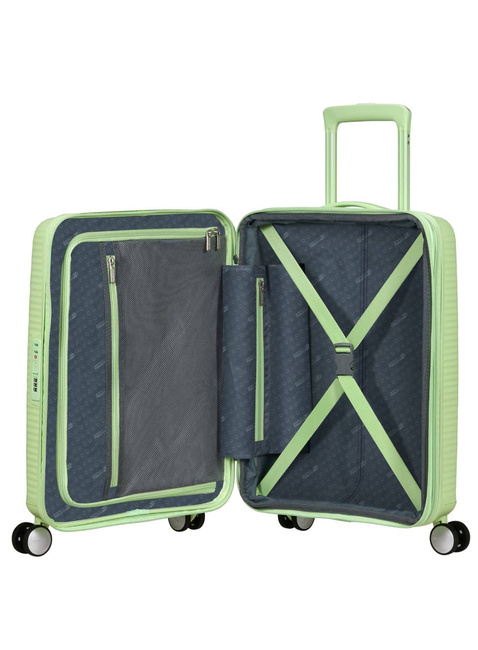 Walizka mała American Tourister Soundbox EXP - kiwi green