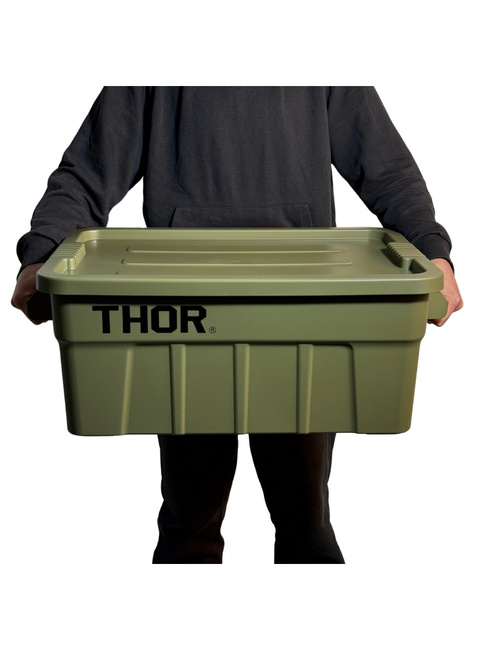 Kontener z pokrywą do przechowywania THOR Tote Box 53 L- olive drab