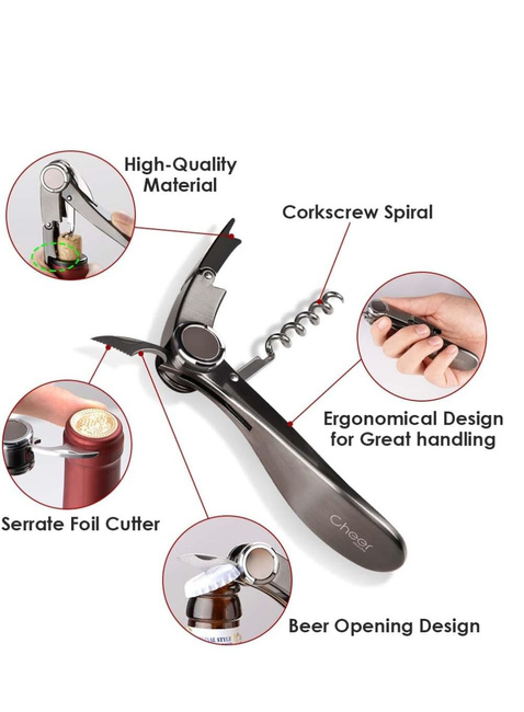 Korkociąg sommelierski Cheer Moda Libellule Sommelier Corkscrew - steel